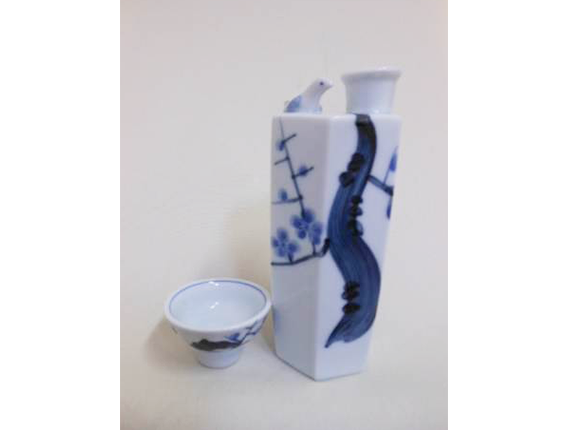 うぐいす徳利梅木画